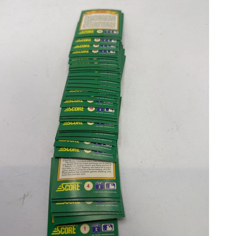 1991 Score World Series Trivia Baseball‎ Cards Lot Lenticular Motion 31 Cards